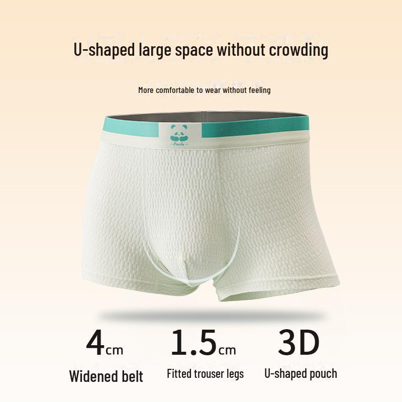 Pánské bavlněné boxerky - Prodyšné, mladistvé, měkká tkanina, čtyřrohový design