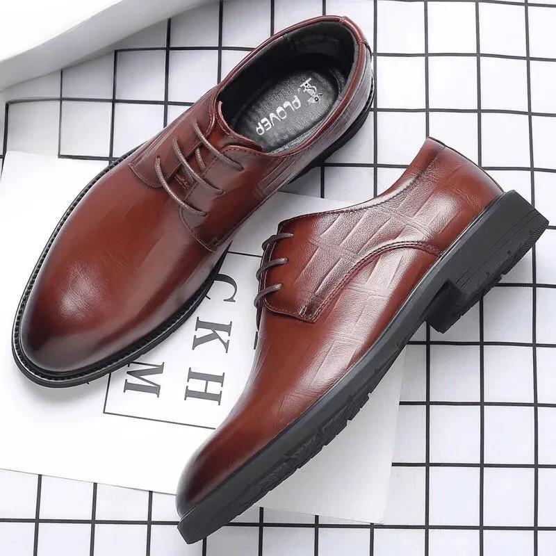 Cowhide Breathable In Summer Casual Business Men's Formal Shoes Suit Party Low Price Luxury Designer 2024 Style Social Shoe Male