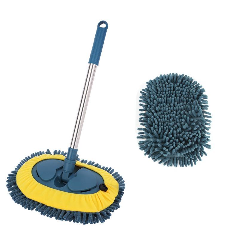 

Chenille Kitchen Mop Absorbent Floor Cleaning Tool, Multi-purpose Dust Pusher for Bathroom Tiles, Car Washing and Home Cleaning