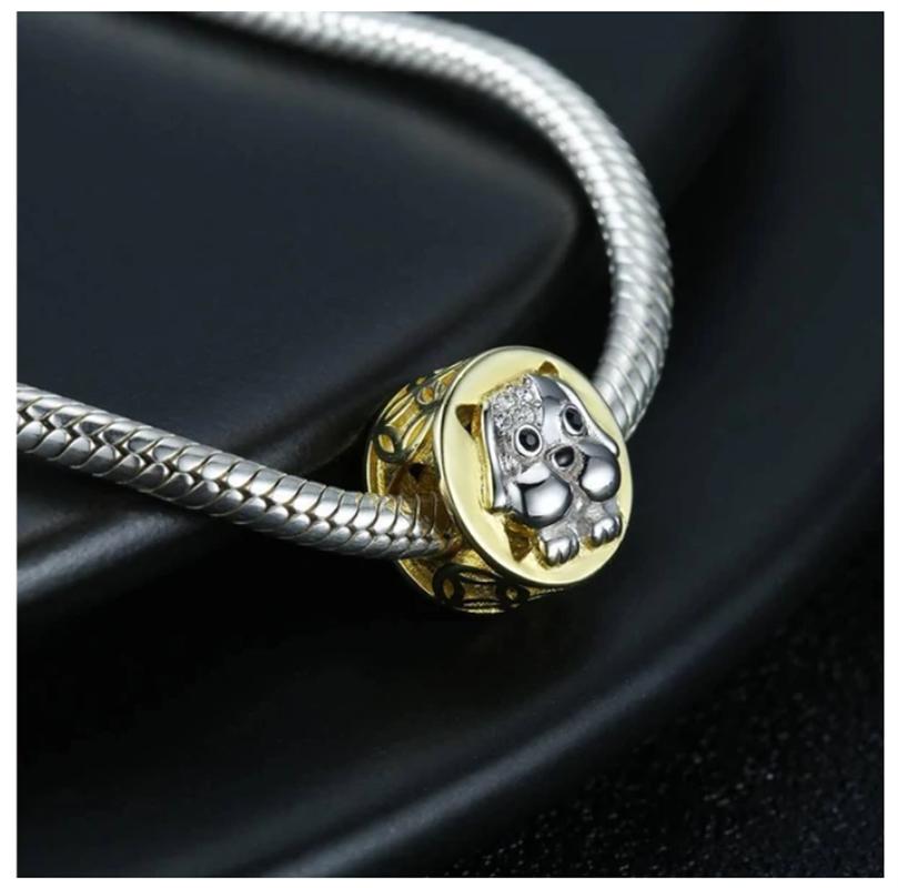 Neuer Echter Kupfer-Anhänger Kompatibel Mit Echtem Original-Armband Zubehör Damenschmuck Haustier Hund Produktserie Knochenschale Pfotenabdruck