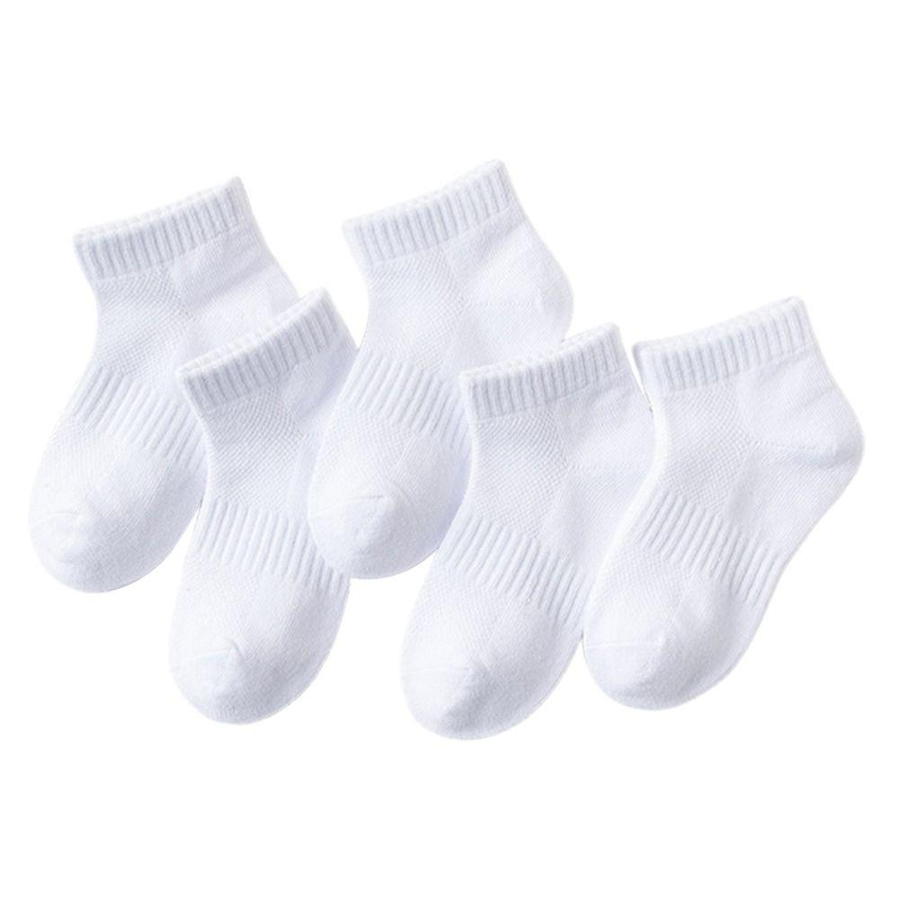 5 Pairs Thin Low Cut Socks Breathable Toddler Baby Socks Children's Ankle Socks  for Boys & Girls