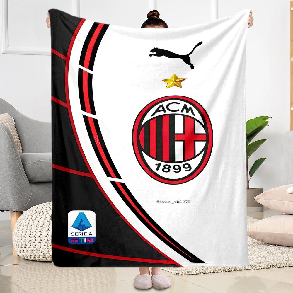 Ac Milan Blanket Soft Cozy Suitable For Chair Picnics Livingroom For All Seasons Modern Style Birthday Christmas Gift Blanket