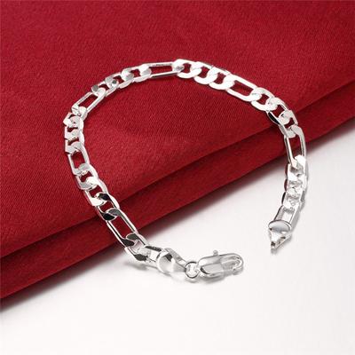 Lindo e elegante pulseira de casamento para mulheres e homens, banhada a cobre 6MM, joia clássica de moda de alta qualidade