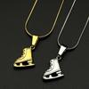 Fashion 3D Ice Skate Shoe Necklace Women Men Sport Figure Skating Lover Stainless Steel Hiphop Street Neck Chain Jewelry Gifts