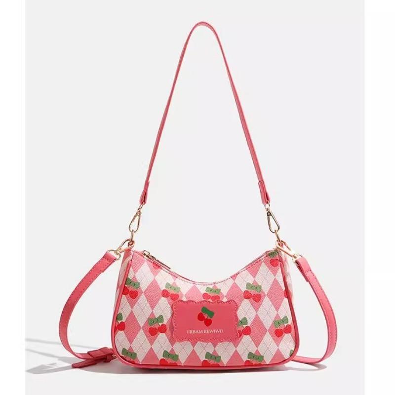 

Сумка Cherry Bag Underarm Bag Модная и универсальная сумка через плечо на одно плечо, маленькая квадратная сумка розовый