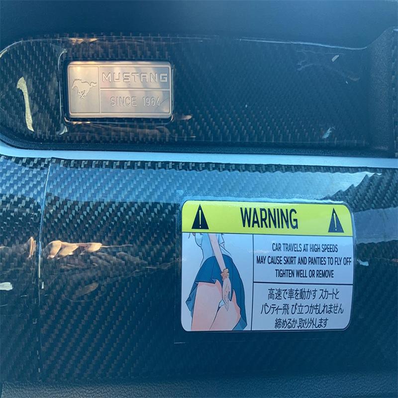 Funny Anime Car Decal, Humorous Panties and Skirt Design, UV-Resistant, Waterproof, Vehicle Window and Wall Decoration, Scratch-Proof