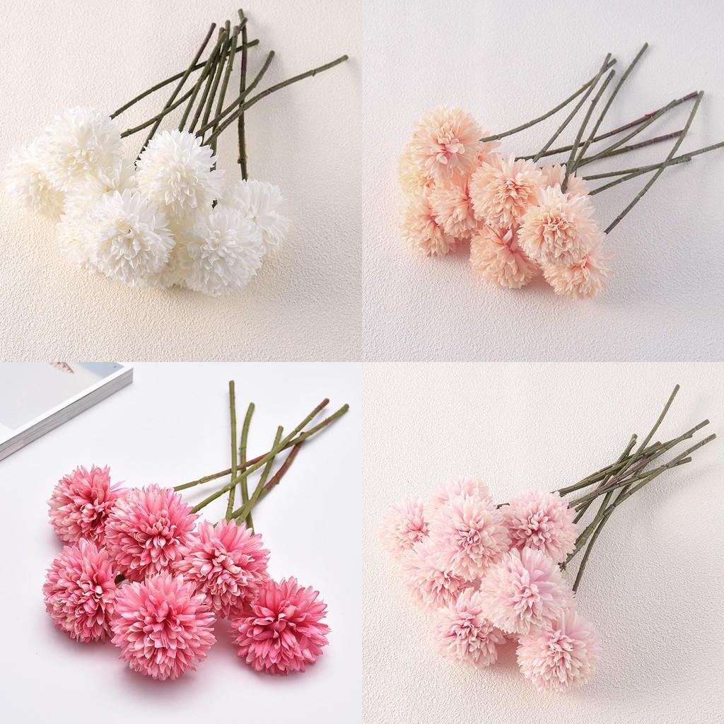 Chrysanthemum Ball Silk Artificial Flower For Wedding Party Home Decor Photography Prop