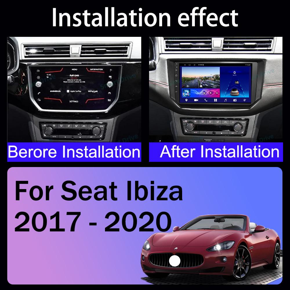 QLED For Seat Ibiza Arona 2017- 2020 Car Radio AI Voice 4G WIFI CarPlay Android Auto GPS Car Multimedia Video Player No 2Din DVD