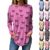 Tee Shirts For Women Fall Casual Long Sleeve Shirts Sweatshirt Vintage Graphic Printing Top Pullover Valentine's Day