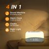 HiFiD Digital Alarm Clock White Noise Sound Machine for Sleep Relaxation with Timer Smart Light Portable Rechargeable Device