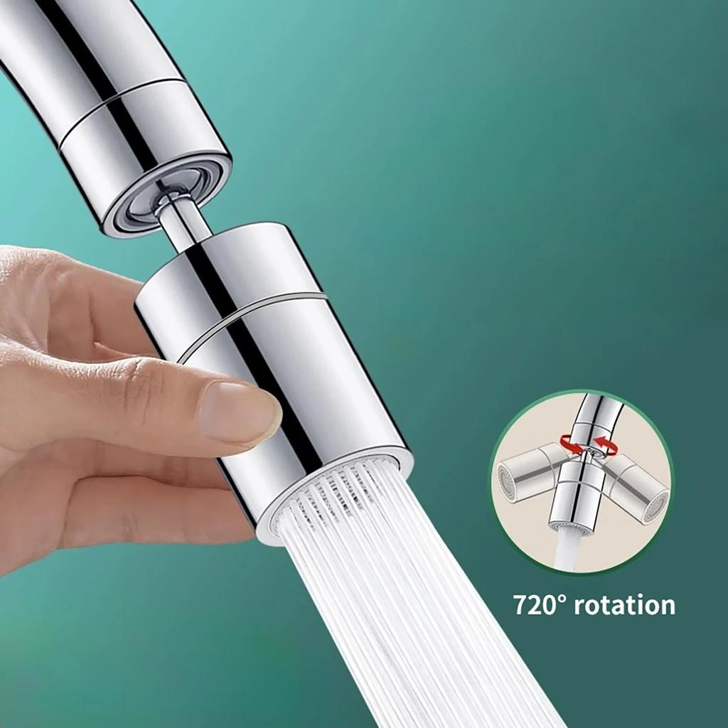 360° Dual Function Anti-splash Bubbler Kitchen Tap Aerator Bathroom Rotatable Extension Faucet Filter Dual Mode Bubbler Nozzle