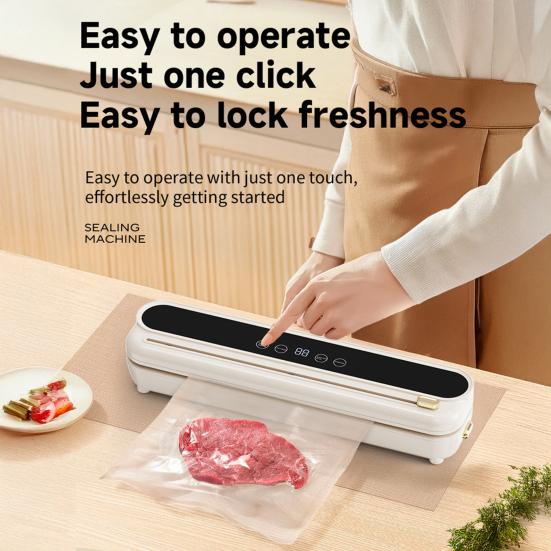 Vacuum Sealer Machine with Vacuum Seal Bags 62kPa Suction Power Easy to Operate Compact Automatic Sealing Machine Bag Sealer