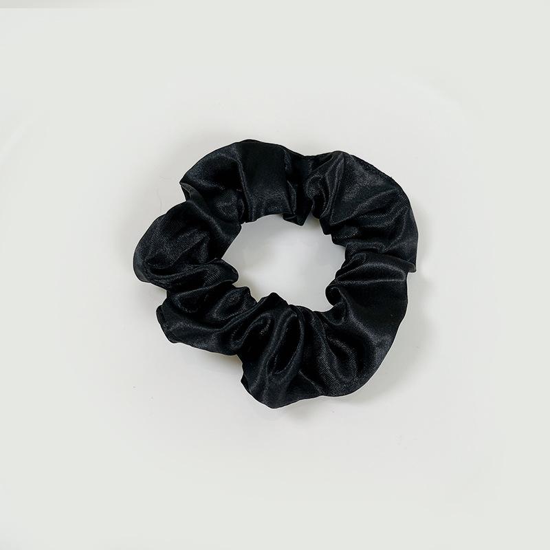 Satin Large Intestine Hair Band French Simple Pleated Head Flower Head Rope Fat Intestine Hair Band