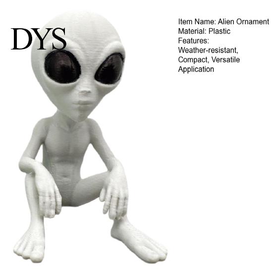 Alien Collectible Figurine Mini Ornament Sci-fi Funny Sitting Statue Planter Indoor Decoration for Garden Home Desktop Decor Lovers Gift Christmas