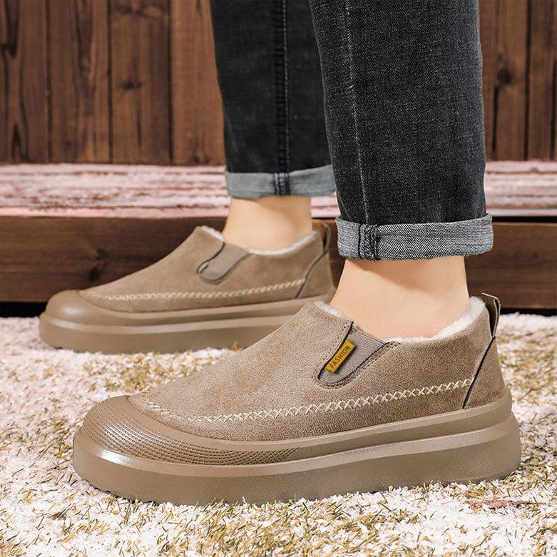Large size cotton shoes, winter velvet thickened shoes, thick-soled comfortable snow boots, cold-proof cotton boots, short boots