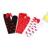 Valentines Day Over Knee Long Socks Cute Bowknots Lip Heart Pattern Thigh High Stockings for Women Parties Casual Wear