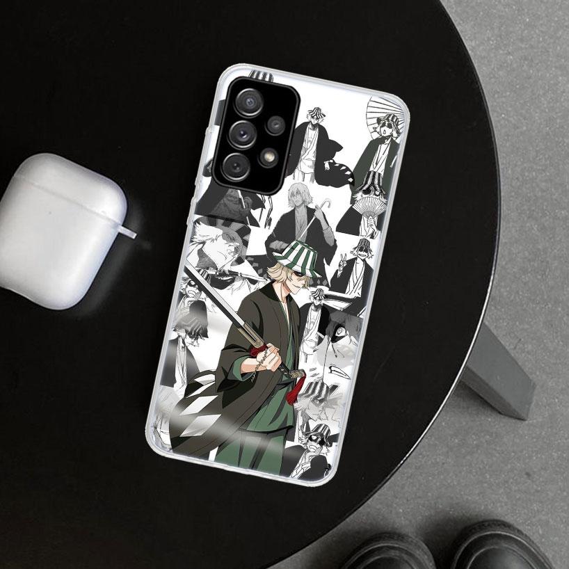 Bleach Kisuke Urahara Phone Case Cover for Samsung Galaxy A12 A22 A32 A52 A72 A02S A51 A50S A31 A20S A10S Note 20 Ultra 10 Plus
