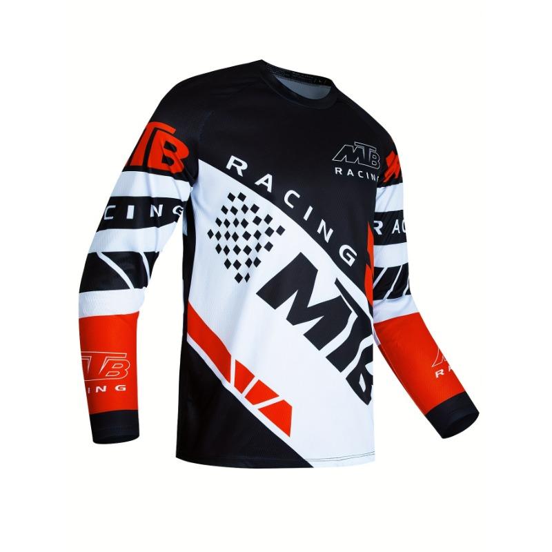 Maglie Downhill da Uomo Manica Lunga Mountain Bike MTB Camicie Offroad DH Maglia da Motociclista Motocross Abbigliamento Sportivo BMX
