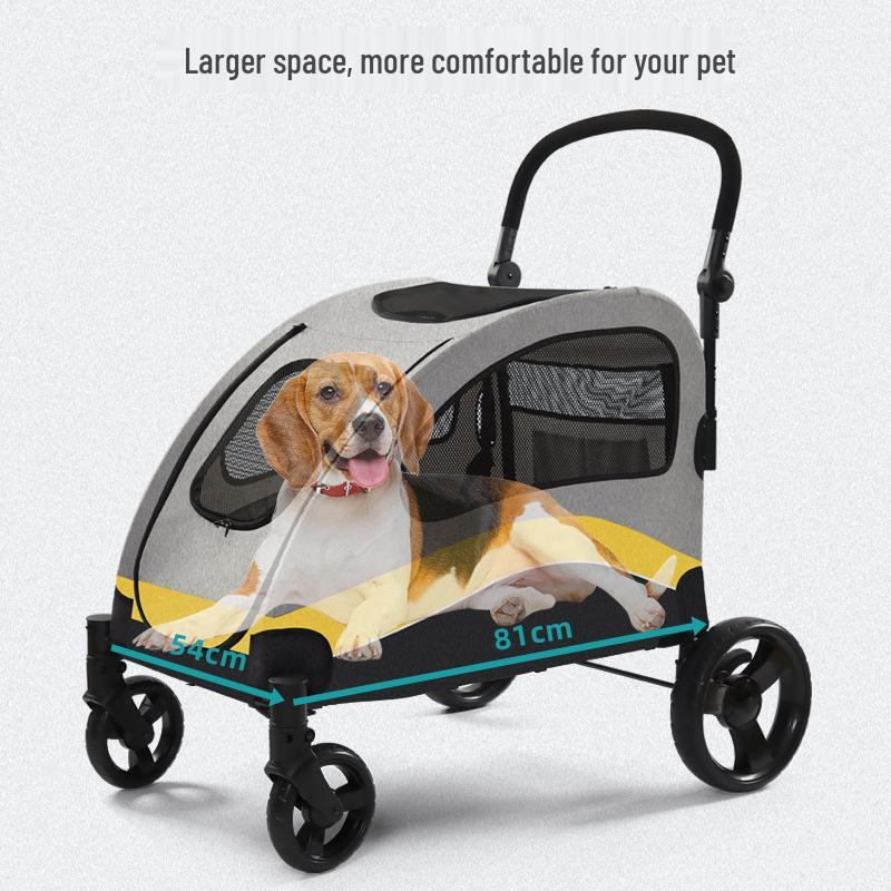 Lightweight, Foldable Pet Stroller for Medium & Large Cats and Dogs, Supports Up To 120 Lbs.