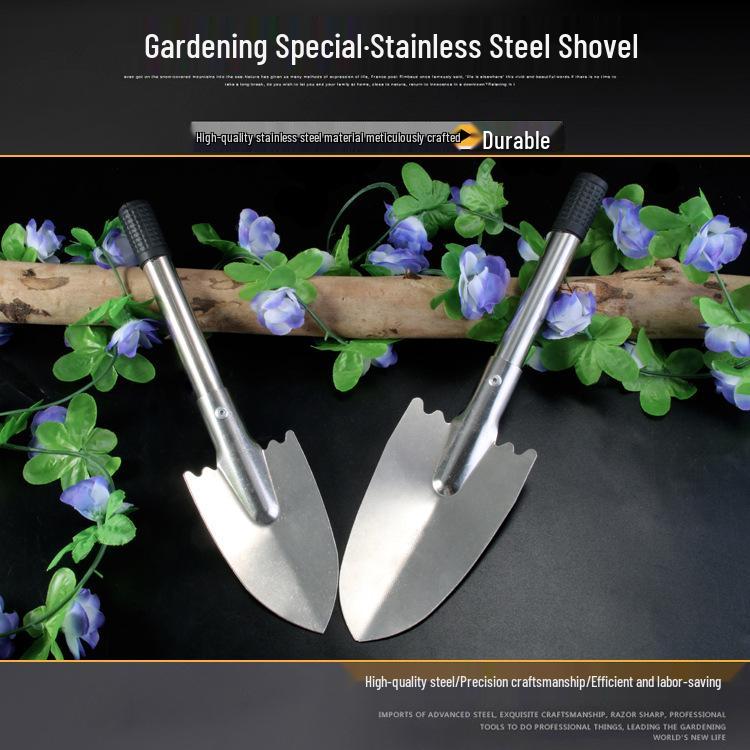 Stainless Steel Multipurpose Garden Shovel for Fishing, Beach, and Outdoor Weeding