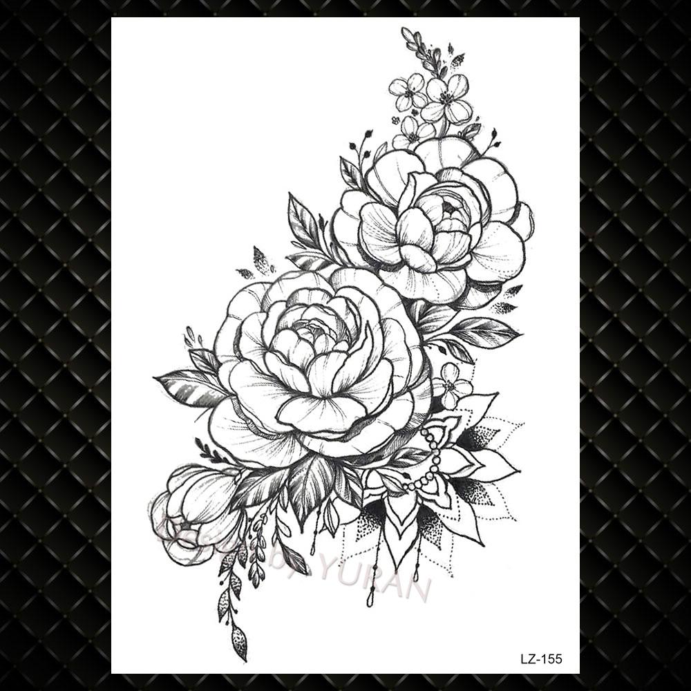 Night Forest Werewolf Tattoos For Men Women DIY Realistic Temporary Tattoos Geometric Fake Wolf Scorpion Tatoo Paper Stickers