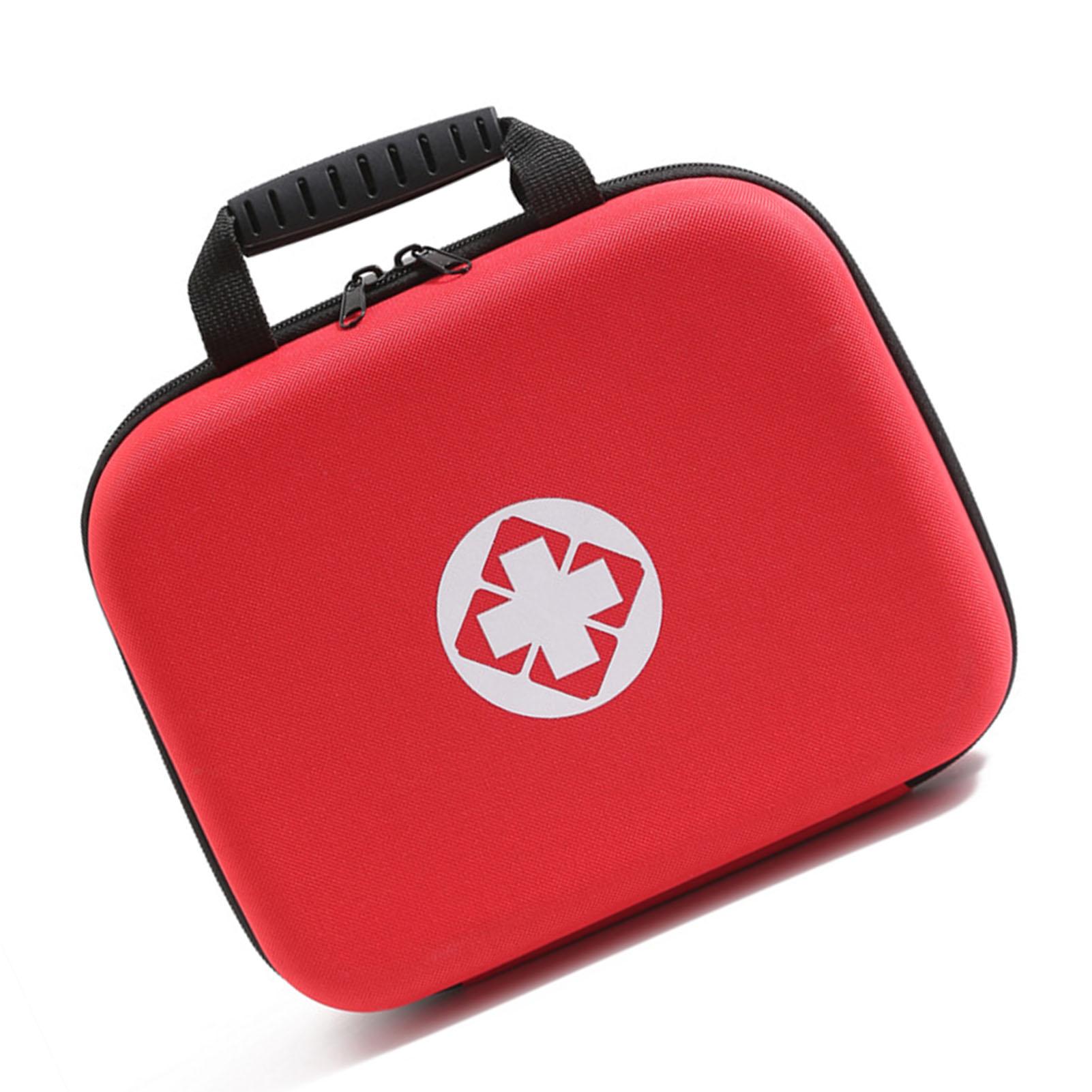 

Empty First Aid Bag Waterproof Large Capacity Portable Red Hard Shell Medical Medication Organizer Bag for Outdoor