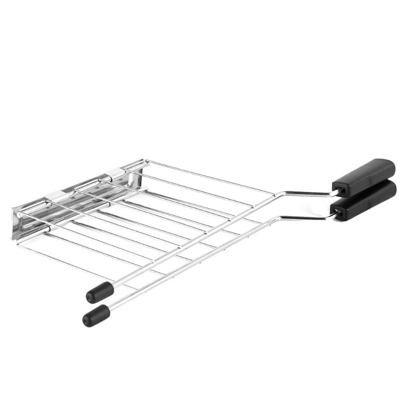 

Stainless Steel Toast Holder Even Heating Toaster Warming Rack for Baking Sandwich Cage Breakfast Appliance Part чёрный