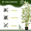 Künstliche Pflanze Bambus Künstlicher Baum Höhe 120 cm mit Topf für Heim-Innen-Dekoration