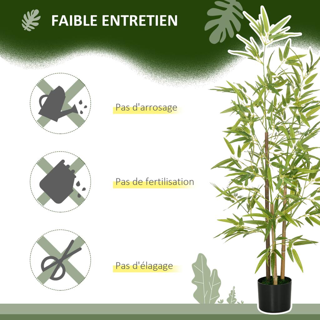 Künstliche Pflanze Bambus Künstlicher Baum Höhe 120 cm mit Topf für Heim-Innen-Dekoration
