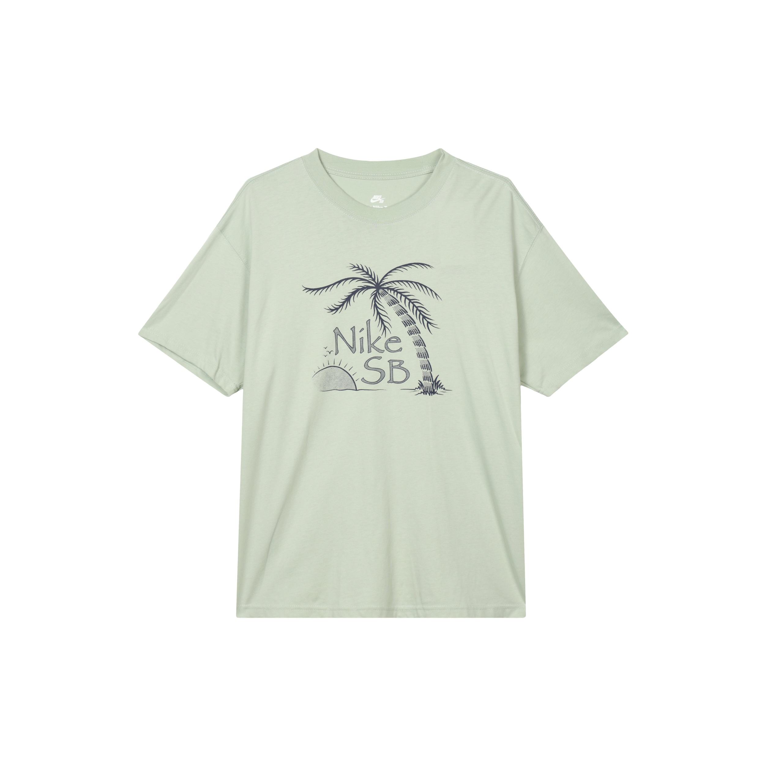 Men s Nike SB Alphabet Printing Casual Short Sleeve Aqua Blue T-Shirt DQ1851-017 L