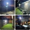 Mokot Solar Lights Outdoor, 288 LED 2800LM Motion Sensor Outdoor Light with Remote Control, 4 Heads IP65 Waterproof Solar Flood Security Lights for