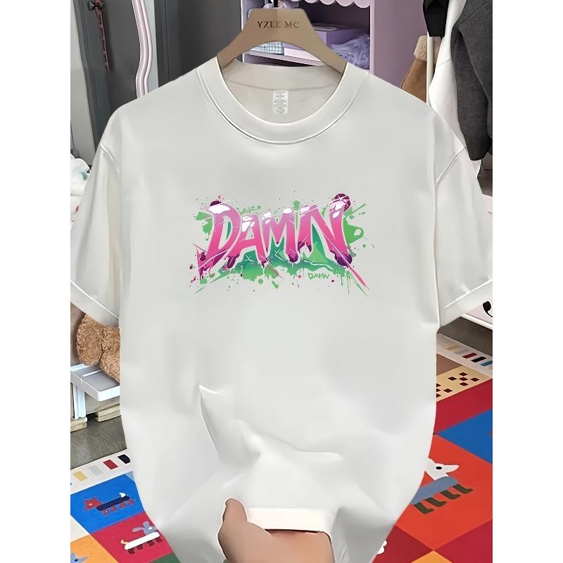 European sizes Printed Short-sleeved T-shirt for Men in Summer  Korean-style Japanese-style Printed Versatile Tops for Men S