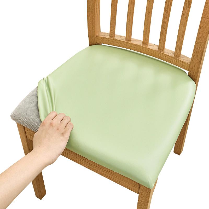 Waterdichte Stretch Eetkamerstoelhoezen Geen Rugleuning Comfortabel Zitkussenhoes Voor Hotel Woonkamer Restaurant Stoelbeschermer One Piece