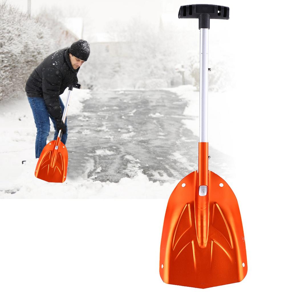 Aluminum Alloy Detachable, Winter Snow Ice outdoor snow Telescopic orange skiing Shovel Outdoor Kit Tool Orange