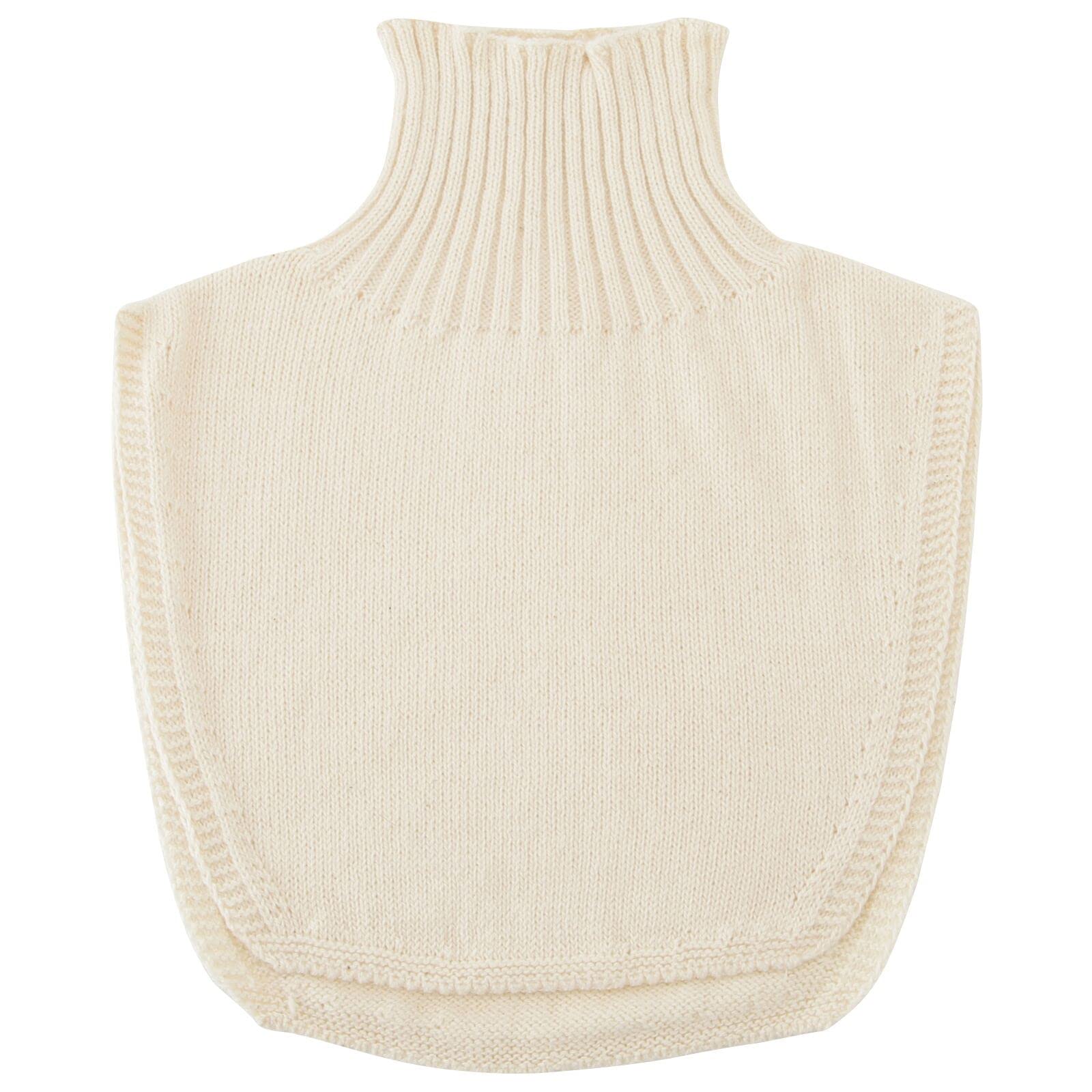 

Шарф-манишка в Японии с органическим livelively рубчиком, съемным воротником-стойкой, хлопковый, с пришитыми плечами (белый) [Сделано из 100% хлопка] 100% белый