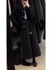 Women's High-Waisted Woolen Wide-Leg Pants - Slimming, Casual, Spring/Autumn Wear