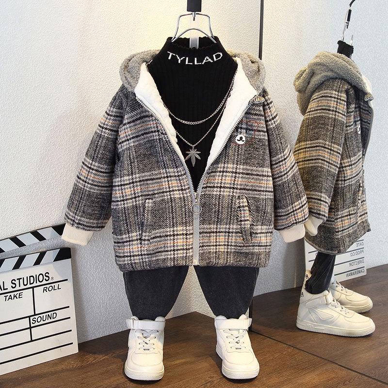 Girls' Fleece-Lined Winter Coat: 2025 Parka, Thickened Windbreaker, Cotton-Padded Jacket