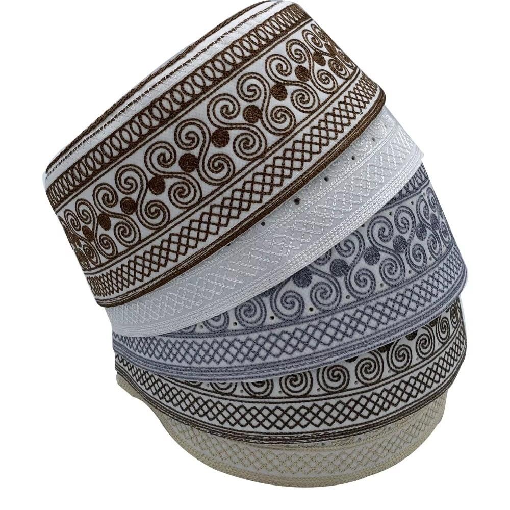 Traditional Muslim Hat Round Embroidery Jewish Hat Cultural Accessory Worshipping Hat  Leisure Wear