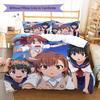Scientific Railgun Pattern Bedding Quilt Set Quilt Cover Pillowcase Home Decoration Birthday Gift (1 * duvet cover + 2 * pillowcase, without core)
