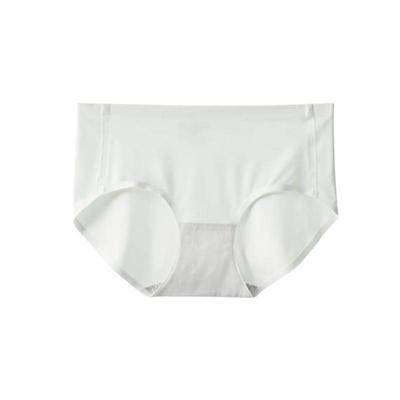 5PCS Briefs Ice Silk Seamless Underwear Women Breathable Antibacterial Crotch Thin Mid-waist Briefs