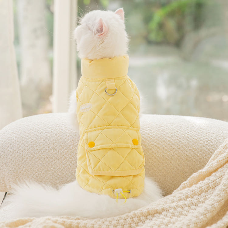 [KIMnyang_deng] Light Macaron Lightweight Padded vestCat Puppy Winter Clothes (XS-2XL)