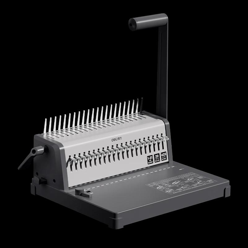 Deli 3873S Manual 21-Hole Comb Binding Machine CN plug (adapter included)