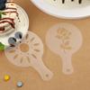 Accessories Pastry Tools Coffeeware Cookies Mould Fancy Drawing Mold Coffee Stencil Biscuit Mold