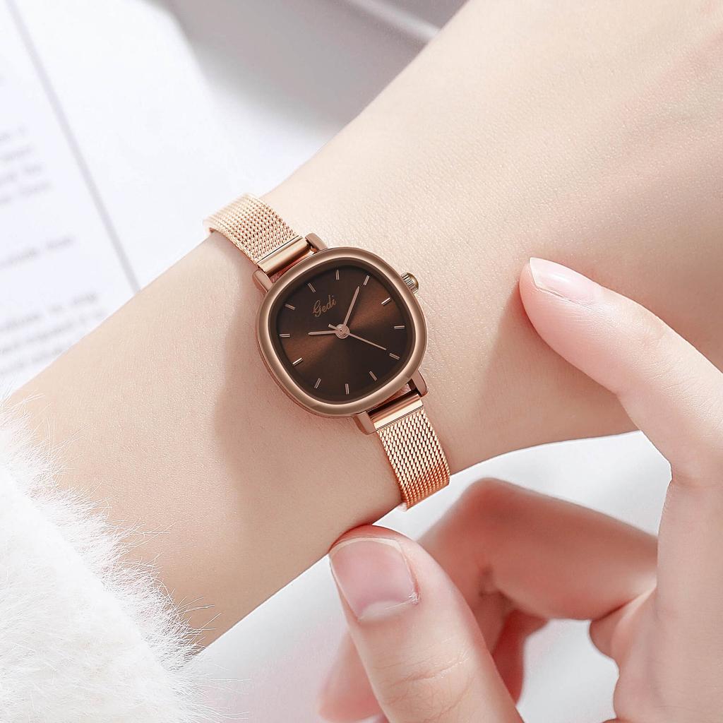 Niche High-End Women'S Watch, Simple Waterproof Stainless Steel Quartz Student Watch, Versatile Women'S Watch
