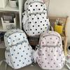 Schoolbag Korean Polka Dot Backpack Female Students Daily Large Capacity Lightweight School Bag Junior High School Students ins Travel Backpack