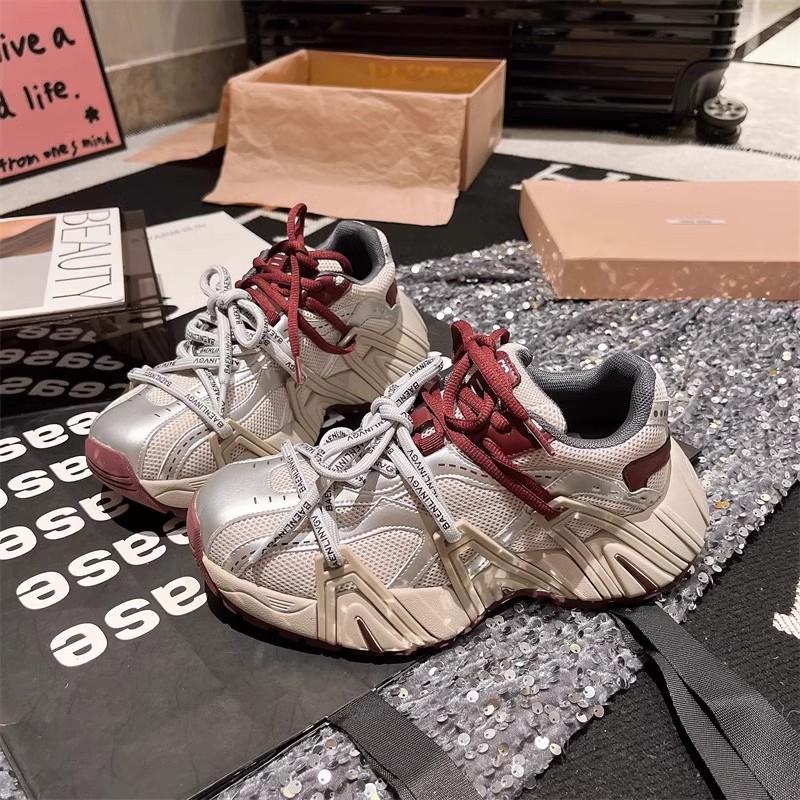 

Мода 2024 Новые женские модные повседневные однотонные дышащие низкие кроссовки на шнуровке 40 вино красного