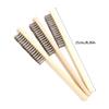 Wire Scratch Brush with Wooden Handle, Handle Wire Brush Set for Cleaning