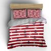 Nautical Anchor Striped Decor Set Bedding Set with 1 Duvet Cover 2 Pillowcases Single Double King Queen Gift