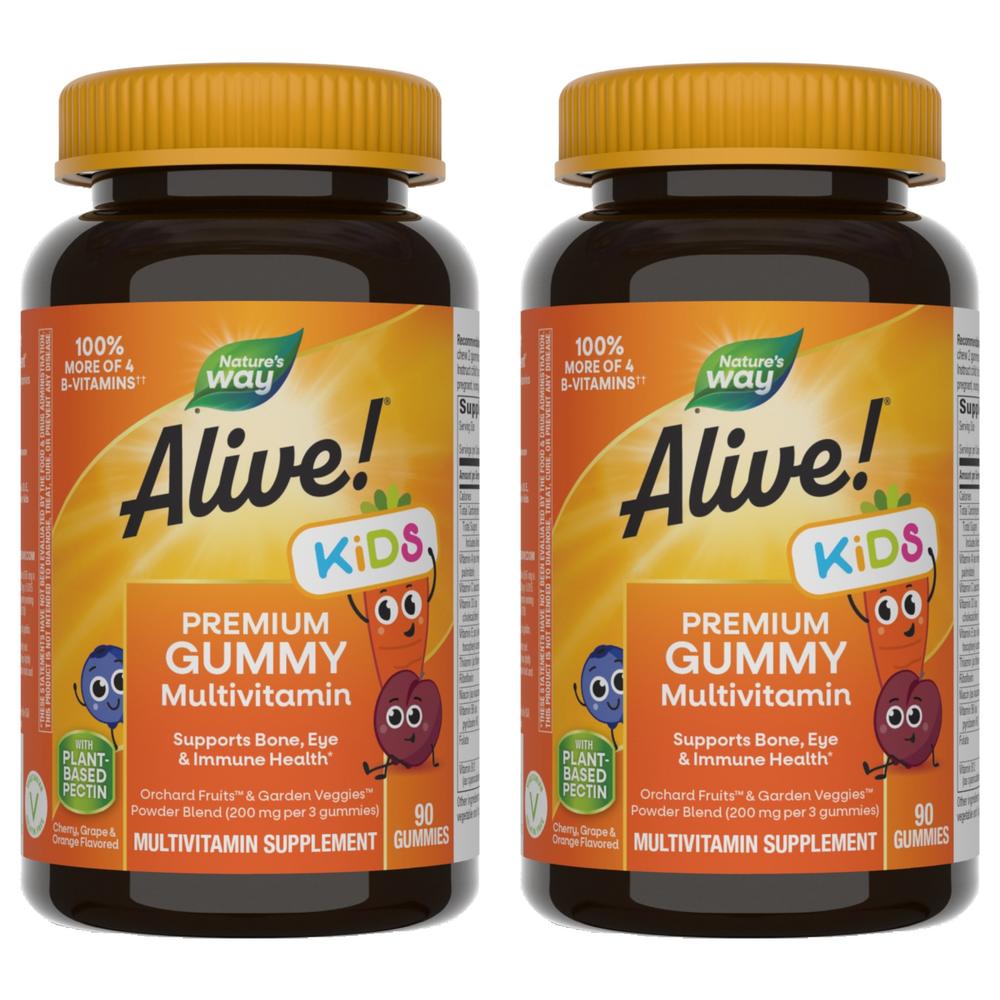 Nature's Way Alive! Kids Premium Multivitamin Gummies 90 Tablets 2 pcs