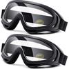 Motorcycle Goggles 2 Pack - ATV Dustproof Dirt Bike Goggles For Ski Racing Riding, Off Road Waterproof Motocross